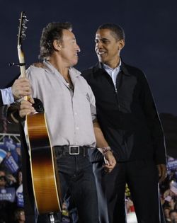 Springsteen and obama in cleveland