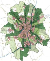 Munich map with green space