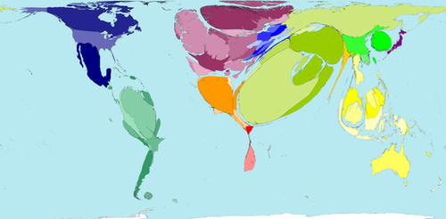 World fuel exports 2002 worldmapper