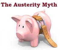 Austerity myth piggy bank