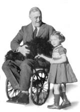 Fdr in wheelchair with girl
