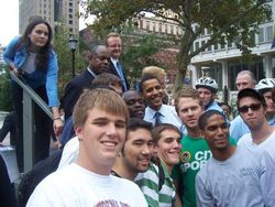 Obama with young voters