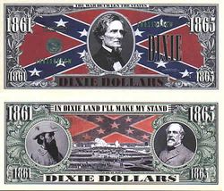 Phony confederate money