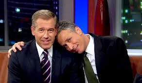 Brian williams and jon stewart