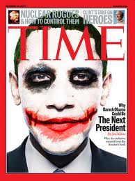 Obama as the joker time cover