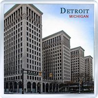 Acrylic-fridge-magnet-usa-michigan-detroit-old-gm-building