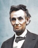 Abraham lincoln colorized
