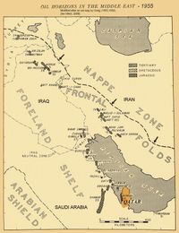 1955 middle east oil map