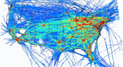 Air traffic map