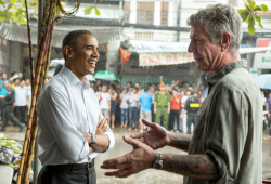 Obama and bourdain in vietnam