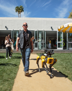 Bezos and robot dog
