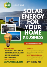 Solar energy ad mockup