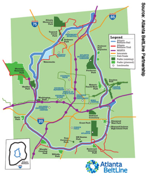 Atlanta beltline map