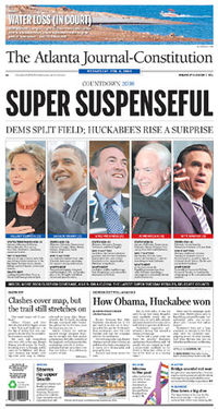 Ajc super tuesday 2008 cover