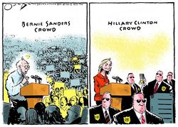 Sanders clinton cartoon