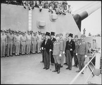 Japanese surrender on the USS Missouri