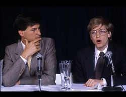 Steve jobs and bill gates 1980s